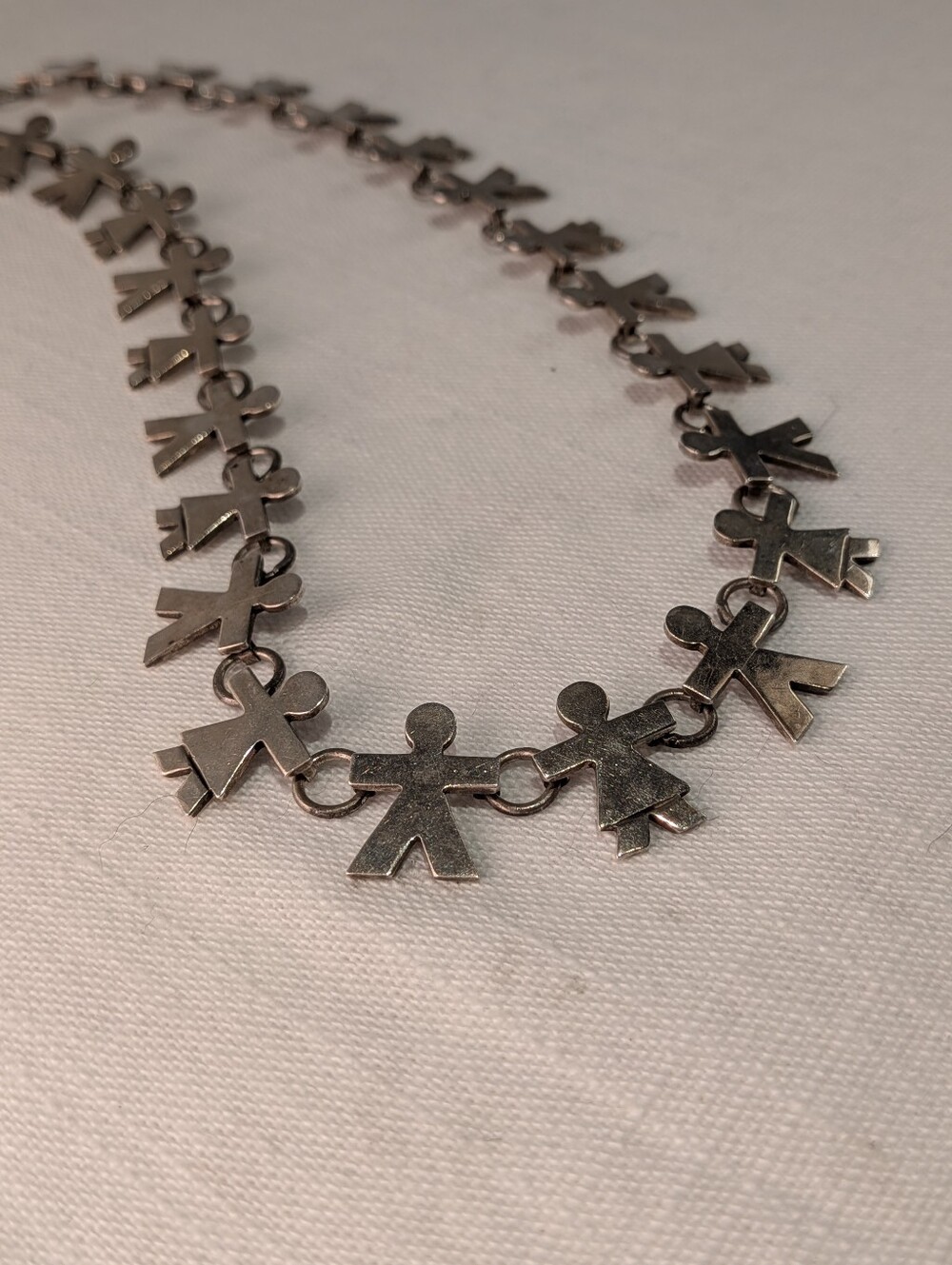 Vintage 90's Taxco Mexico Silver Necklace - Picture 5 of 6
